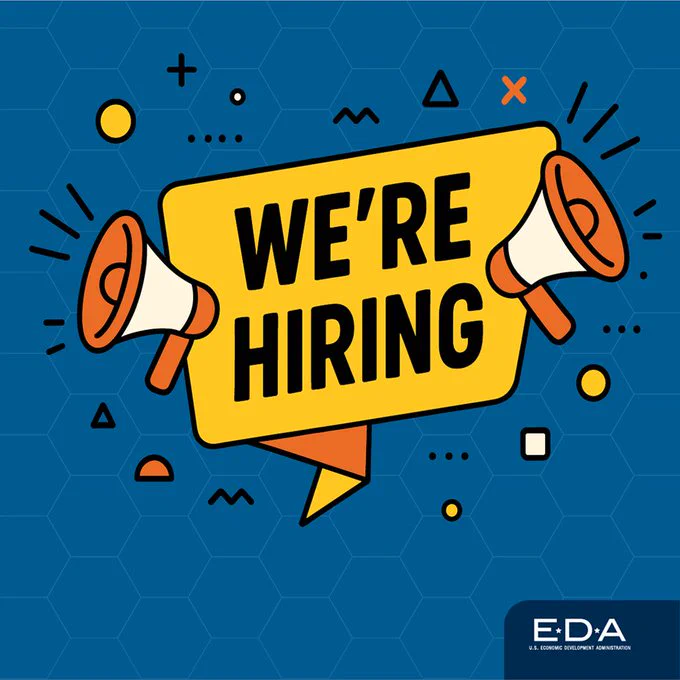 Graphic reading "We're Hiring"