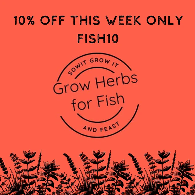 10% off this week only.
fish10
grow herbs for fish recipes
image of herbs