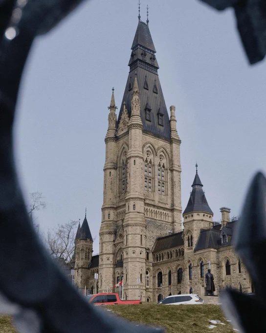 Photo of Parliament Hill - West Block in a winter day.
