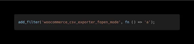 One-line fix for CSV exports on WooCommerce w/ S3