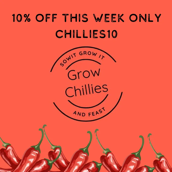 10% off this week only CHILLIES10.
sowitgrowitandfeast.co.uk
image of chillies