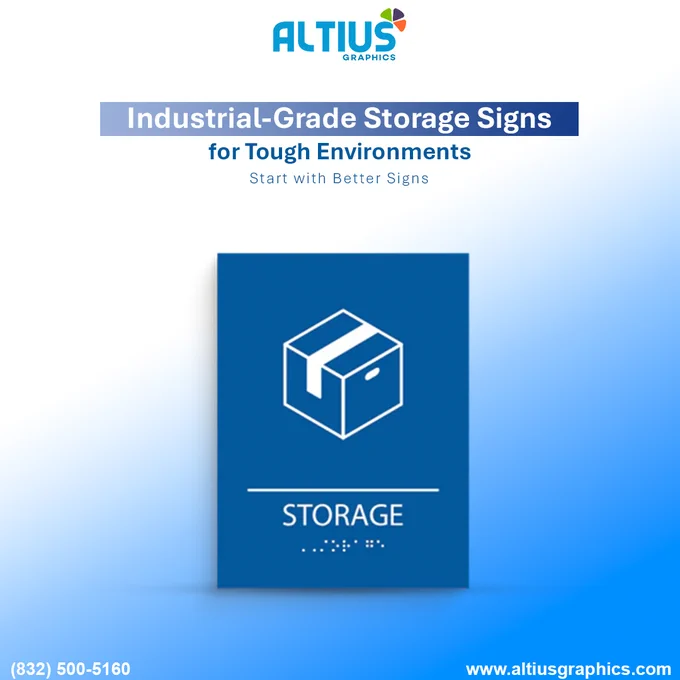 Industrial Storage Room Signage for Organized Facility Management