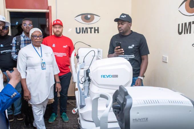 A showcase of the state-of-the-art eye care equipment provided by CBM and partner COCIN Community Development Programme Molai.