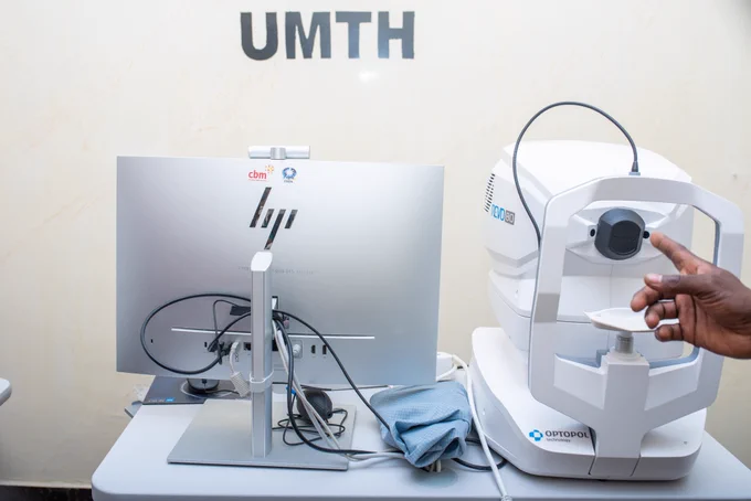 A showcase of the state-of-the-art eye care equipment provided by CBM and partner COCIN Community Development Programme Molai.