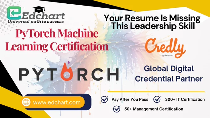 This image represents the PyTorch Machine Learning Certification, highlighting the practical application of artificial intelligence and deep learning using the PyTorch framework. The visual illustrates a modern AI development environment where machine learning models are being trained, tested, and deployed across real-world use cases. It reflects key concepts such as neural networks, data pipelines, and automation workflows that are essential for AI engineers, developers, and data scientists. The scene emphasizes hands-on skill development, showcasing how professionals can build scalable AI solutions using PyTorch. This certification, backed by global digital credential partner Credly, ensures verifiable recognition and career credibility, making it valuable for job seekers, freelancers, and IT professionals aiming to advance in artificial intelligence and machine learning domains.