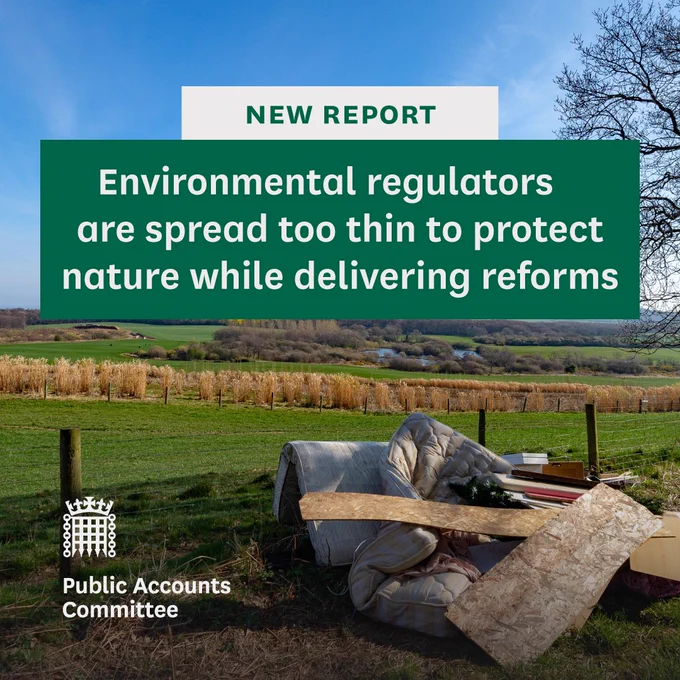 New report.

Environmental regulators are spread too thin to protect nature while delivering reforms.