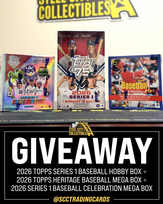 2026 Series 1 Hobby Box
2026 Heritage Mega Box
2026 Series 1 Baseball Celebration Mega Box