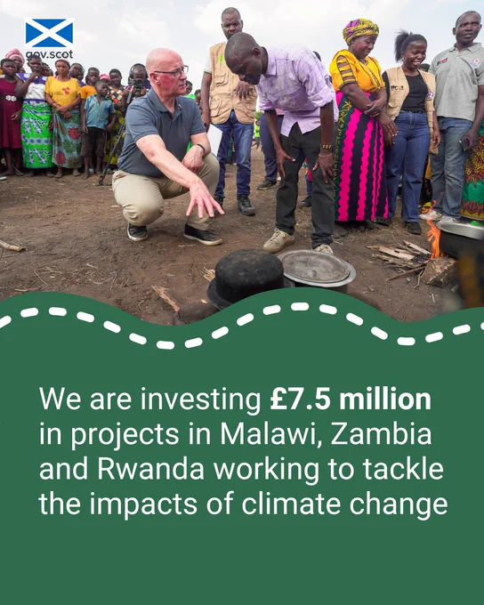 We are investing £7.5 million in projects in Malawi, Zambia and Rwanda working to tackle the impacts of climate change