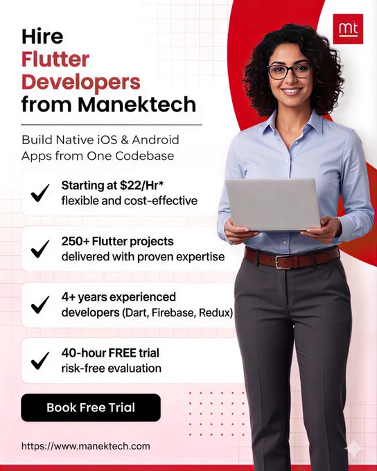 Hire Dedicated Flutter Developers from Manektech