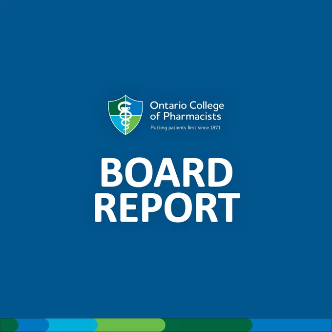 College logo appears on a blue background. Text reads: Board Report. 
