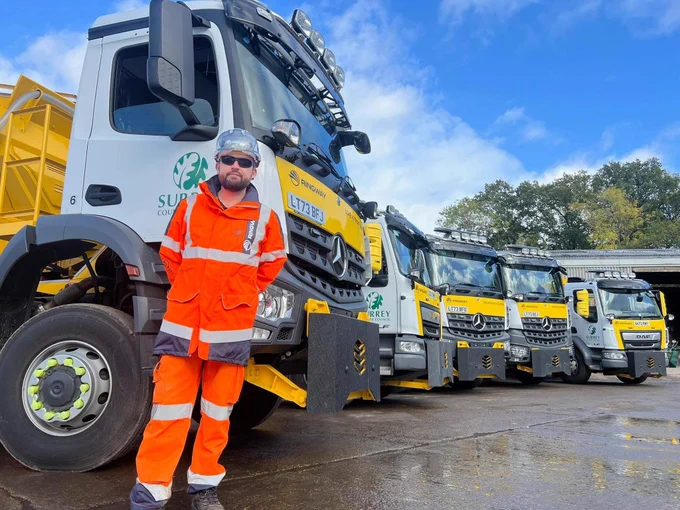 Gritters lined up