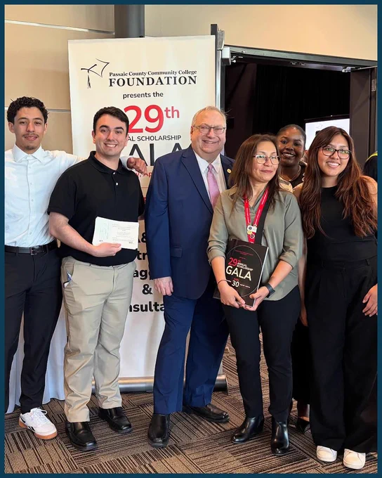President Steven Rose with Students