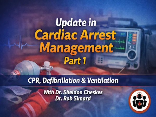 The 2025 AHA ACLS Guidelines reaffirm what saves lives in cardiac arrest: rapid recognition, high-quality CPR, early defibrillation for shockable rhythms, timely vasopressor use, and coordinated post–cardiac arrest care. What the guidelines cannot fully capture is the nuance required when the algorithm becomes sparse. We unpack concepts like compression-adjusted ventilation, the role of arterial lines during arrest, and feedback devices. And perhaps most provocatively, we challenge traditional dogma and the questions: Is the two-minute cycle too rigid? Should we be shocking earlier? Is head up CPR a viable technique?  and much more…