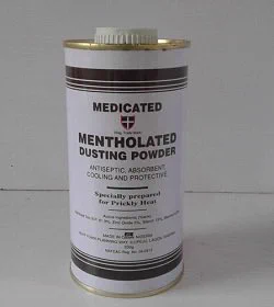 Medicated Mentholated Dusting Powder.