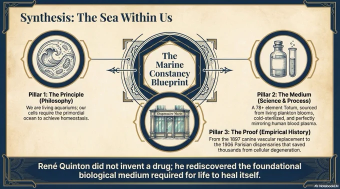 **The Sea Within: René Quinton's Marine Therapy Blueprint**, The Sea Within Us, Synthesis.