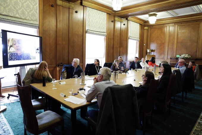 Professor Henrietta Bowden-Jones addressing the roundtable remotely