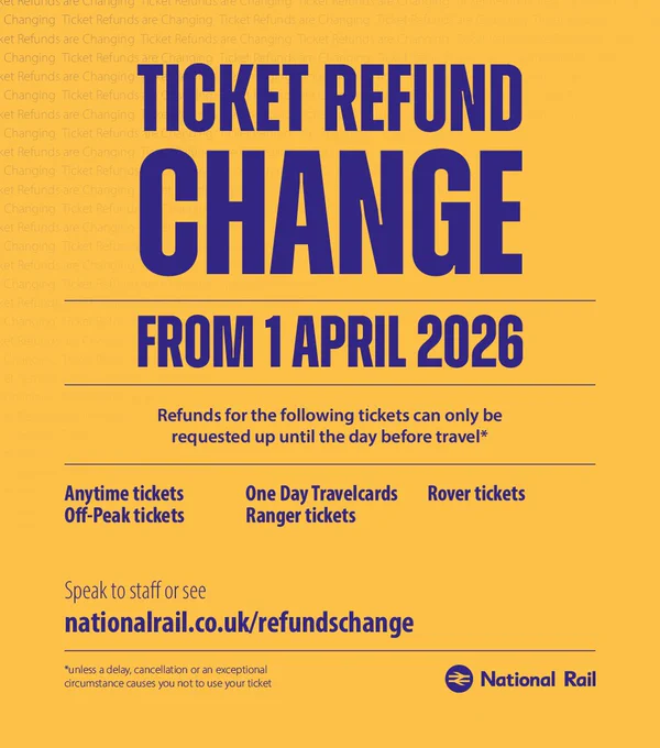 Ticket Refund Change from 1 April 1016.