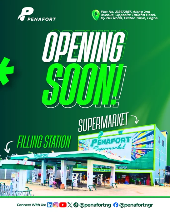 Penafort Supermarket and Filling Station is coming to Festac soon 