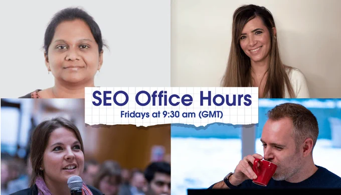 SEO Office Hours panel: Mercy Janaki, Laura I. Abreu, Jo Turnbull, Michael Chidzey