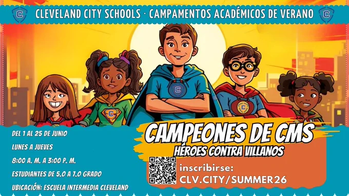 Summer Academic Camps are coming to Cleveland City Schools ☀️📚 Fun, engaging learning for rising 1st–8th graders with STEM, games, and more.  June 1–25 | No cost | Meals and transportation included  Learn more or contact amoss@clevelandschools.org  💙 #BuildingChampions #BuildingCommunity #ChooseCleveland