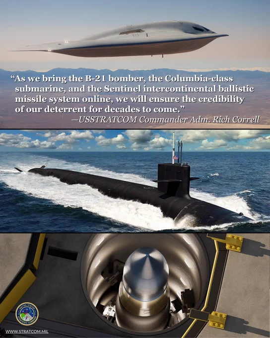Force modernization across all three legs of the nuclear triad - air, sea and land - plus nuclear command, control and communications is essential to maintaining strategic deterrence.