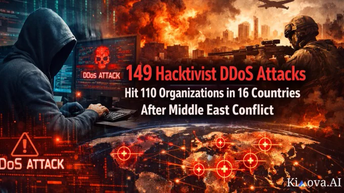 In the immediate wake of the U.S.-Israel military campaigns "Operation Epic Fury" and "Roaring Lion" in late February 2026, the global digital landscape faced an unprecedented structural test. Between February 28 and March 2, a coordinated retaliatory surge of 149 DDoS attacks struck 110 organizations across 16 countries, signaling the complete industrialization of hacktivist operations. Led by groups like Keymous  and DieNet—who accounted for nearly 70% of the activity—the offensive crippled government gateways and financial hubs primarily in Kuwait, Israel, and Jordan.