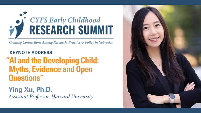 Graphic marketing Ying Xu's keynote address at the CYFS Early Childhood Research Summit.