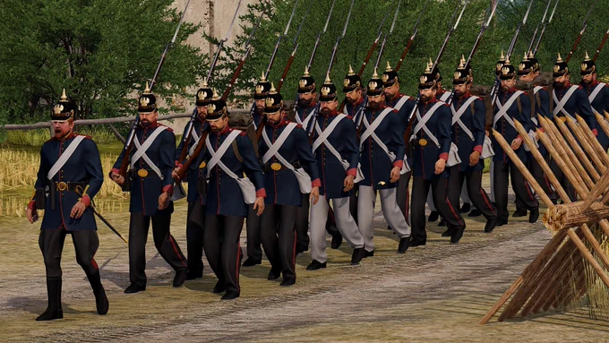 Prussian army on the march