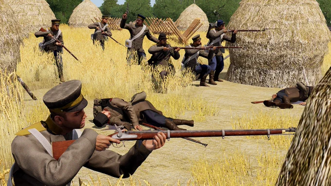 Livonian infantry in combat