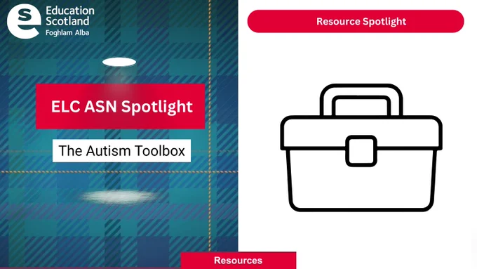 A black toolbox on a white background, and the ELC/ASN tartan.