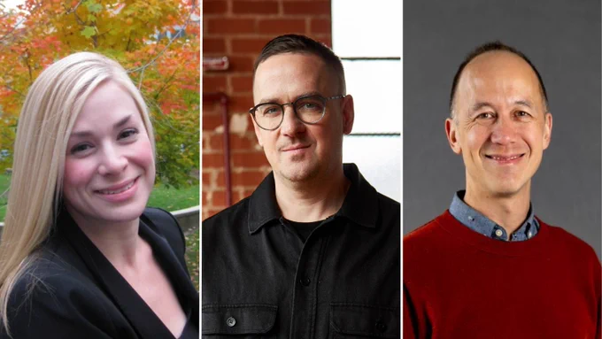 Headshot of Kristin Connor, Alexander McClelland and Alex Wong.