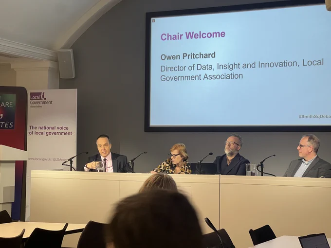 Panel discussion with speakers at the Smith Square Debate on Local Government 2040.