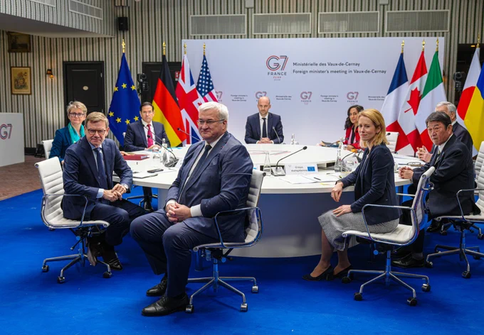 Secretary Marco Rubio attends a G7 Ministers meeting on support for Ukraine in Cernay-la-Ville, France, March 27, 2026. (Official State Department photo by Freddie Everett)