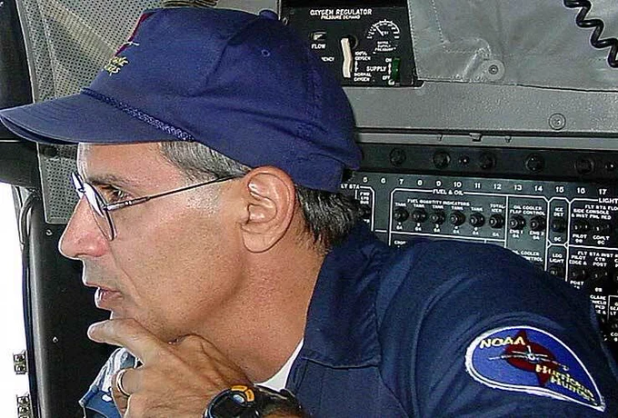 Frank Marks in a P-3 Orion. [Photo courtesy of Frank Marks]