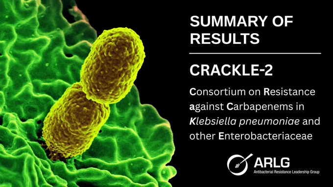 Summary of Results
CRACKLE-2
Consortium on Resistance Against Carbapenems in Klebsiella pneumoniae and other Enterobacteriaceae
ARLG
Antibacterial Resistance Leadership Group