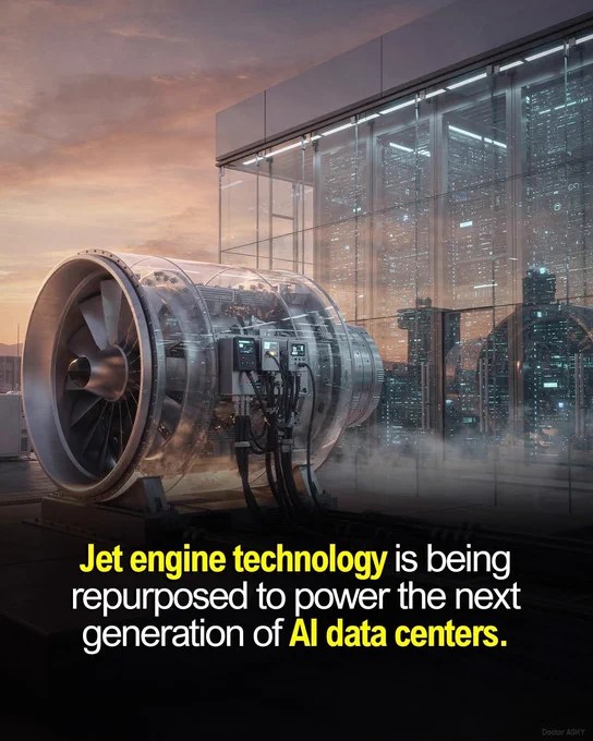 🚀 From Jet Engines to Supercharged AI: The Secret Power Behind Tomorrow’s Data Centers
What if the same technology that propels airplanes at 600 mph is now quietly powering the AI that runs the world? Scientists and engineers are repurposing jet engine technology into massive electricity generators, creating a new kind of supercharged power source for the next generation of AI data centers.
These aren’t engines taking to the skies — they’re stationary turbines that burn gas to produce huge amounts of energy, designed to keep AI running 24/7. The ingenuity lies in taking something built for flight and turning it into a powerhouse on the ground, solving one of the biggest challenges of AI today: how to keep the servers alive and humming at full speed.
The future of AI may literally be powered by flight.
Source: ConstructConnect News. From plane power to power grid: Repurposing jet engines for data centers.