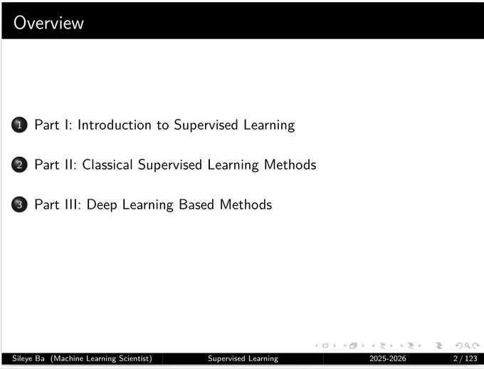 Supervised learning 2025-2026 lecture material