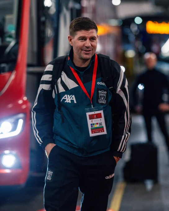 Photography of Steven Gerrard arriving at Anfield.