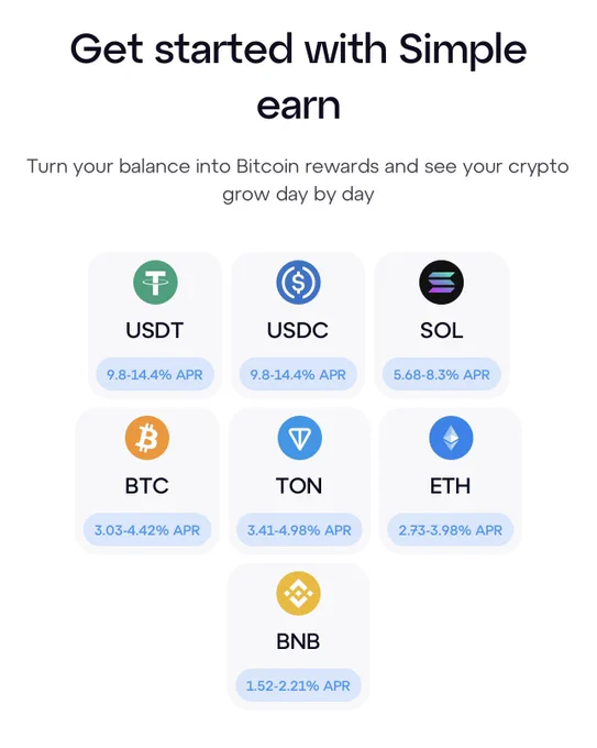 Simple earn