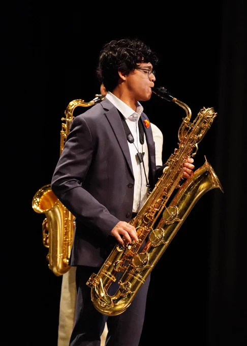 A saxophone player from Laredo United High School at the 2026 UIL State Chamber Music Festival.