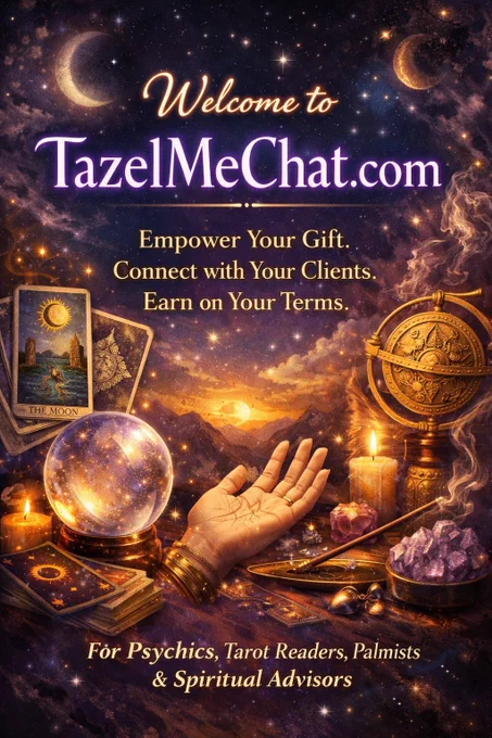 Introducing TazelMeChat for psychics, palmists, tarot card readers, spiritual advisors.

https://tazelmechat.com/tazelmechat-for-psychics-palmists-tarot-card-readers-spiritual-advisors/

#psychics #palmists #tarotcards #spiritualadvisors