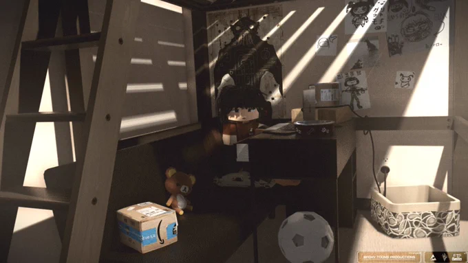 LORE/CONTEXT
"Reyzon" vists Voxeol's room. The last photo was taken by "HuoTao".