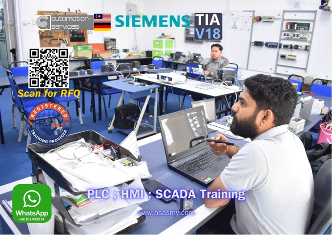 Real 5-day #Siemens #PLC #HMI training at #JohorBahru using #S71200 #TIAPortalV18 with #debugging #wiring #Sinamics #automation #industry40 #engineering #handson #training #controlsystems RFQ: asasmy.com/rfq