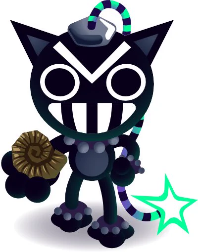 Nykkia, the mascot for NokiArtJam, holding out a fossil which is this year's theme. NokiaArtJam is an unofficial fan art jam hosted by Polyducks. Nokia is a trademark of the Nokia corporation.