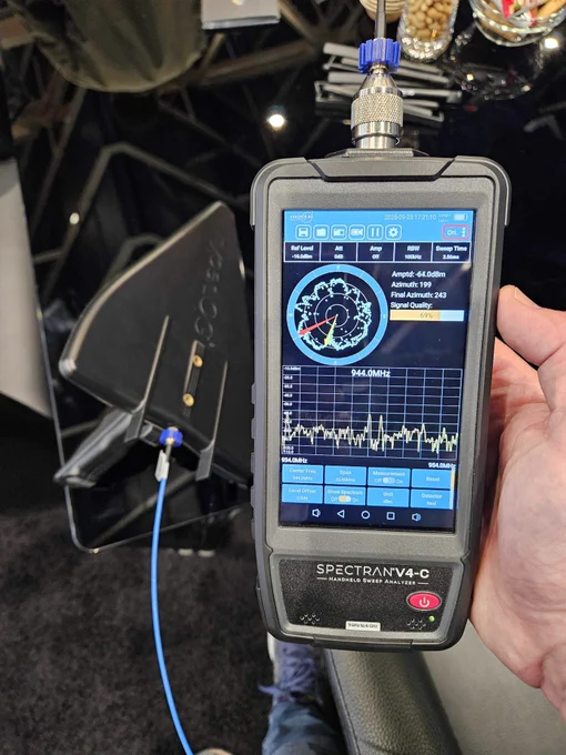 The Aaronia SPECTRAN V6C 9kHz-6GHz Hand Held Spectrum Analyzer