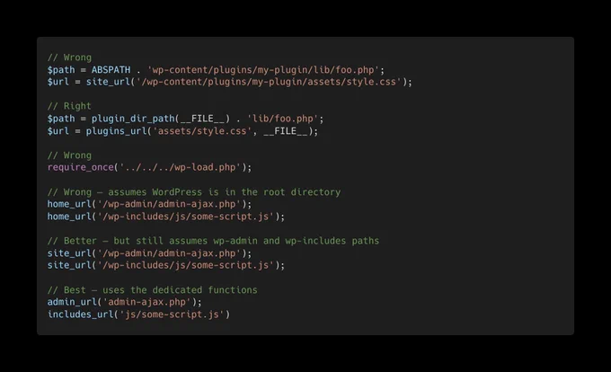 Screenshot of right and wrong code examples from the blog post