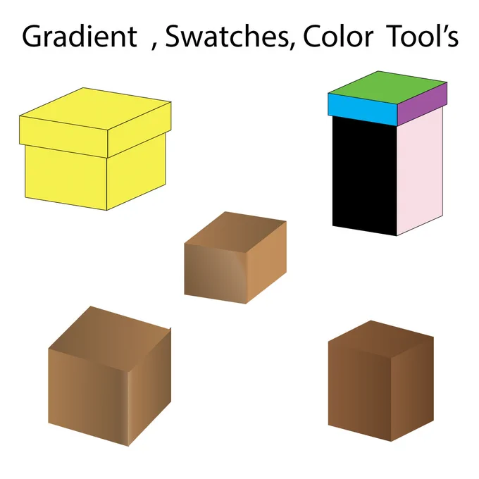 lend between two or more colors or shades of the same color. Unlike a solid fill, a gradient gives your objects volume, making a flat circle look like a 3D sphere.