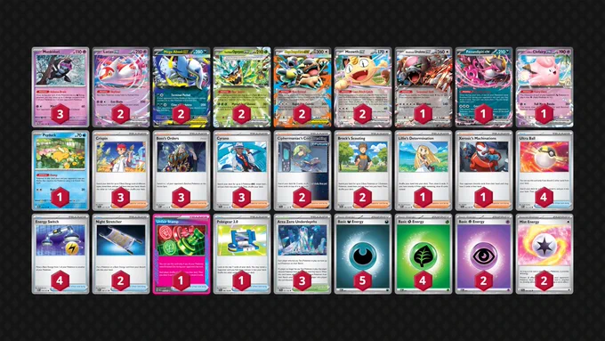 Pokémon: 17
3 Munkidori TWM 95
2 Latias ex SSP 76
2 Mega Absol ex MEG 86
2 Teal Mask Ogerpon ex TWM 25
2 Mega Kangaskhan ex MEG 104
2 Meowth ex POR 62
1 Bloodmoon Ursaluna ex TWM 141
1 Fezandipiti ex ASC 142
1 Lillie's Clefairy ex JTG 56
1 Psyduck ASC 39

Trainer: 30
3 Crispin SCR 133
3 Boss's Orders MEG 114
3 Cyrano SSP 170
2 Ciphermaniac's Codebreaking TEF 145
2 Brock's Scouting JTG 146
1 Lillie's Determination MEG 119
1 Xerosic's Machinations SFA 64
4 Ultra Ball MEG 131
4 Energy Switch MEG 115
2 Night Stretcher ASC 196
1 Unfair Stamp TWM 165
1 Pokégear 3.0 SVI 186
3 Area Zero Underdepths SCR 131

Energy: 13
5 Darkness Energy MEE 7
4 Grass Energy MEE 1
2 Psychic Energy MEE 5
2 Mist Energy TEF 161