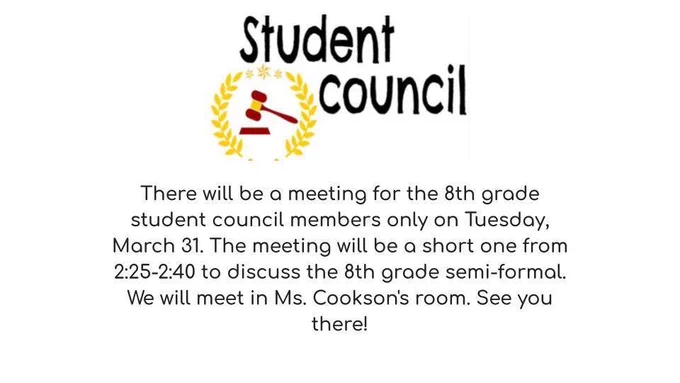 Student Council Announcement 