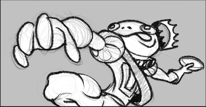 An unused thumbnail sketch of The Frog Prince Quarterback for the Touchdowns & Dragons card game. Art by mrlich.